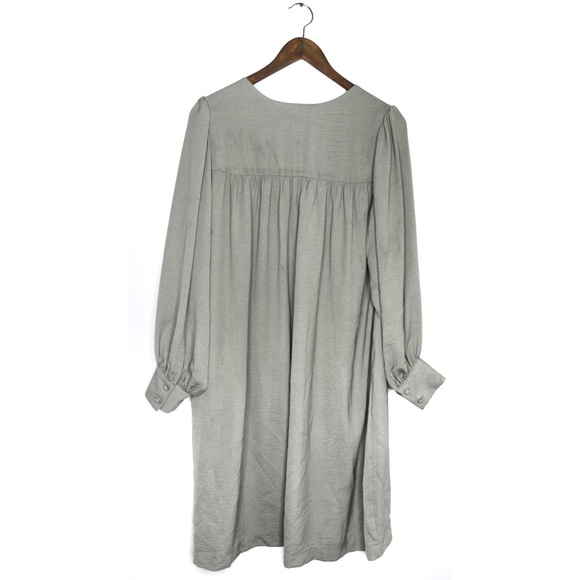 Prologue NWT Oversized Taupe Sage Green Long Sleeve Cuffed Dress Medium - Picture 5 of 9